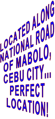 LOCATED ALONG NATIONAL ROAD  OF MABOLO, CEBU CITY... PERFECT LOCATION!